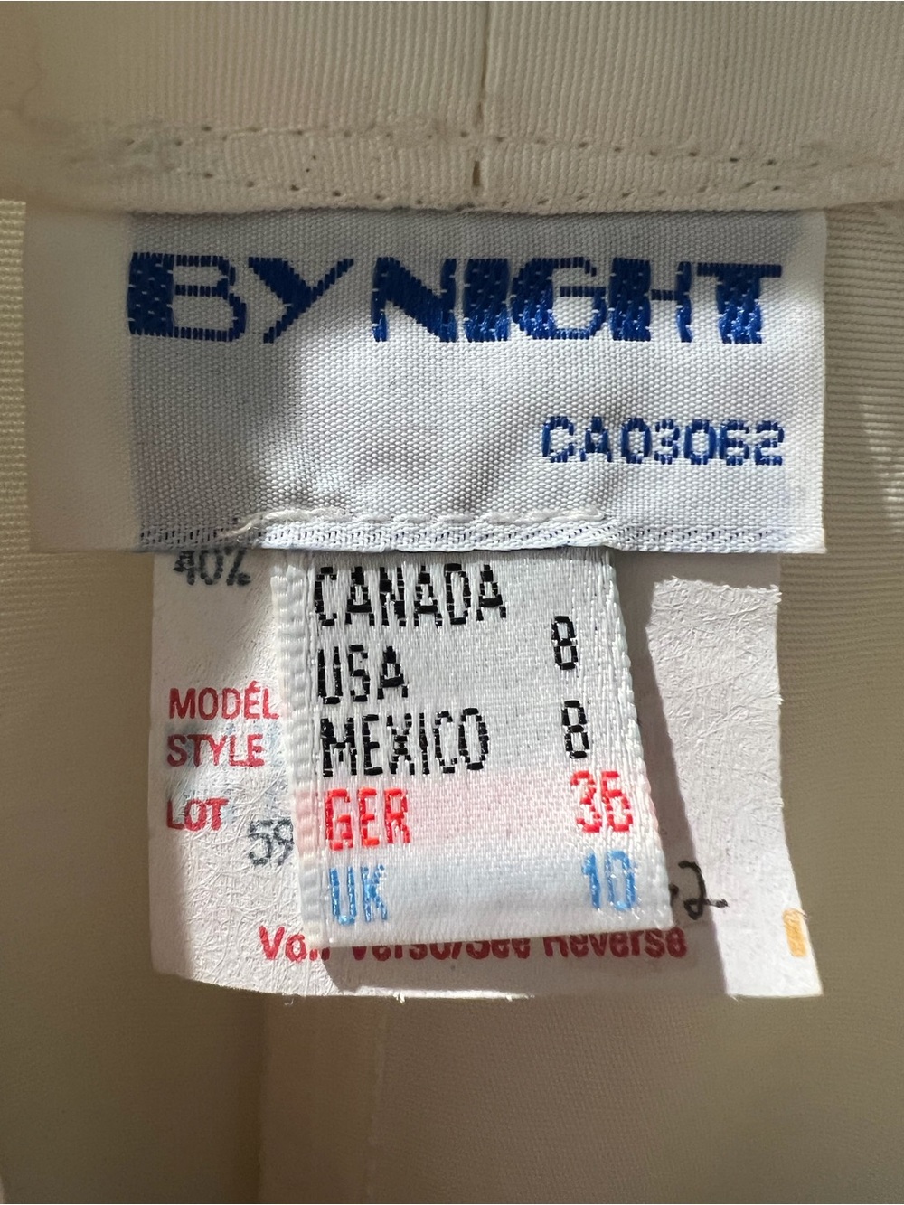 Vintage By Night Geometric Colorblock Blazer Union Made Canada Sz 8 - Picture 3 of 6